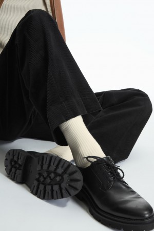Men's COS 3-Pack Ribbed Sports Socks White NZ-90ZSJORFW