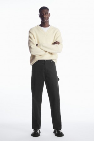 Men's COS System Straight Jeans Black NZ-50KXITJWE