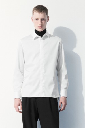 Men's COS The Essential Tailored Shirts White NZ-20EBFWMCR