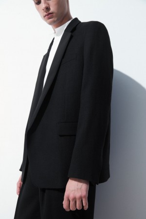 Men's COS The Tuxedo Jackets Black NZ-60ZQOBAYR