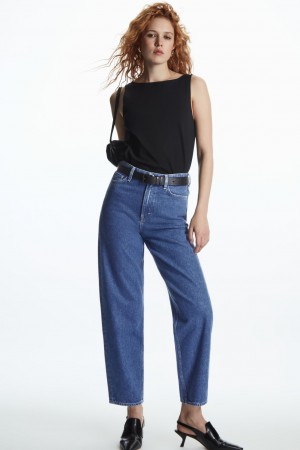 Women's COS Arch Tapered Jeans Blue NZ-23MUSJKGI
