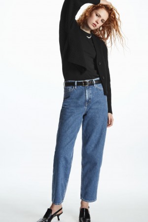 Women's COS Arch Tapered Jeans Blue NZ-79KWERYAU