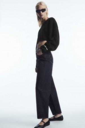 Women's COS Arch Tapered Jeans Dark Blue NZ-41XWLRVMU