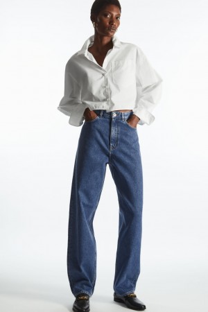 Women's COS Arch Tapered Jeans Indigo Blue NZ-04RPCOEBX
