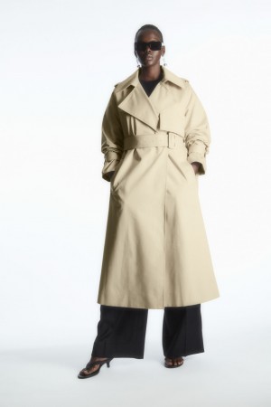 Women's COS Classiced Trench Coats Beige NZ-26IGHSJOL