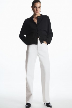 Women's COS Column Straight Jeans White NZ-67ONXMHWQ
