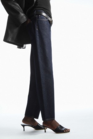Women's COS Leather Mule Black NZ-84VOKNCPW
