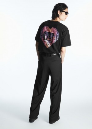 Women's COS Pride 2023 T-Shirt Black NZ-92NXCFUQT