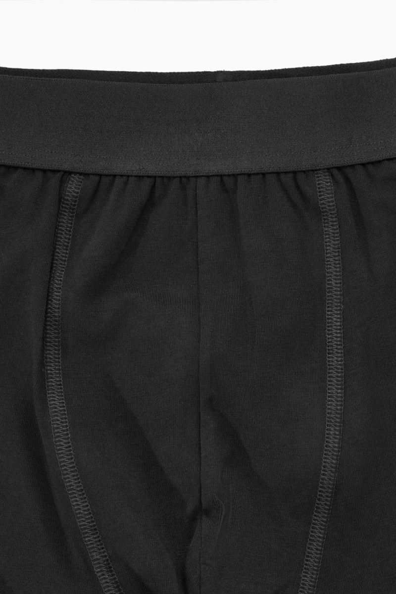 Men's COS 3-Pack Long Boxer Briefs Black NZ-28GIOPLQB