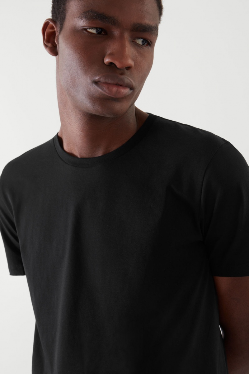 Men's COS 3-Pack The Extra Fines T-Shirt Black NZ-26CMQBYRS