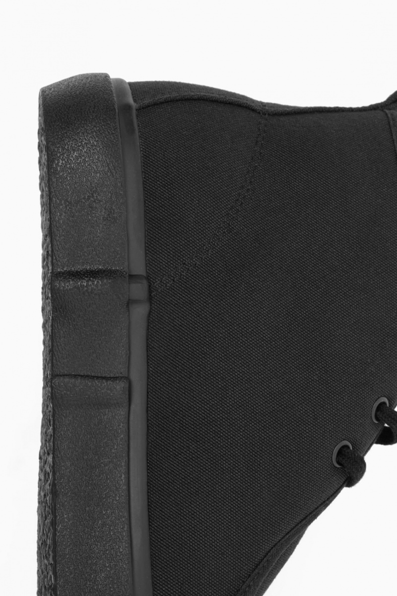 Men's COS Canvas Chukka Boots Black NZ-63YEXTAZP
