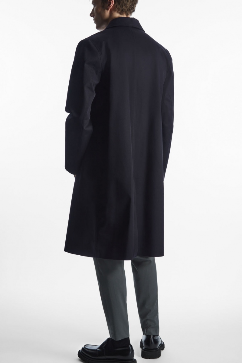 Men's COS Car Coats Navy NZ-35VOUELYP