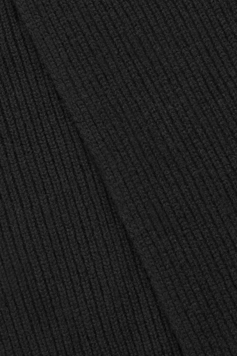 Men's COS Cashmere-Blend Scarf Black NZ-54ZPRHYSU
