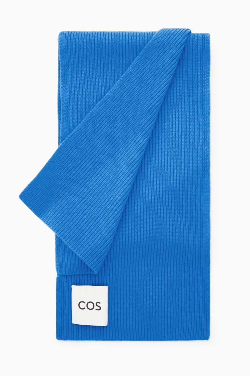 Men's COS Cashmere-Blend Scarf Light Blue NZ-35QZLWROX