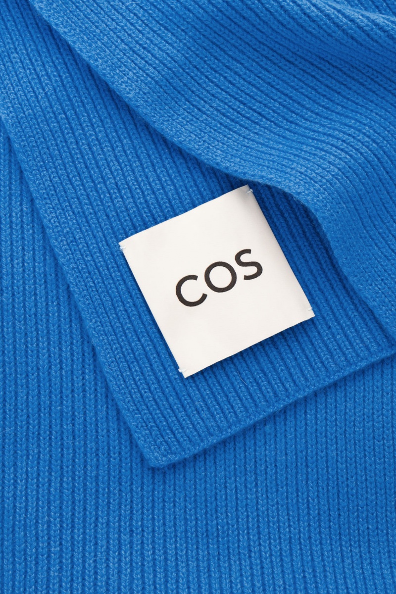 Men's COS Cashmere-Blend Scarf Light Blue NZ-35QZLWROX