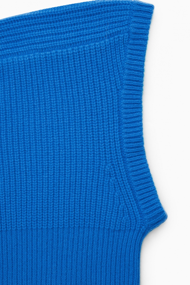 Men's COS Cashmere Balaclava Hats Blue NZ-40XMBEGYQ