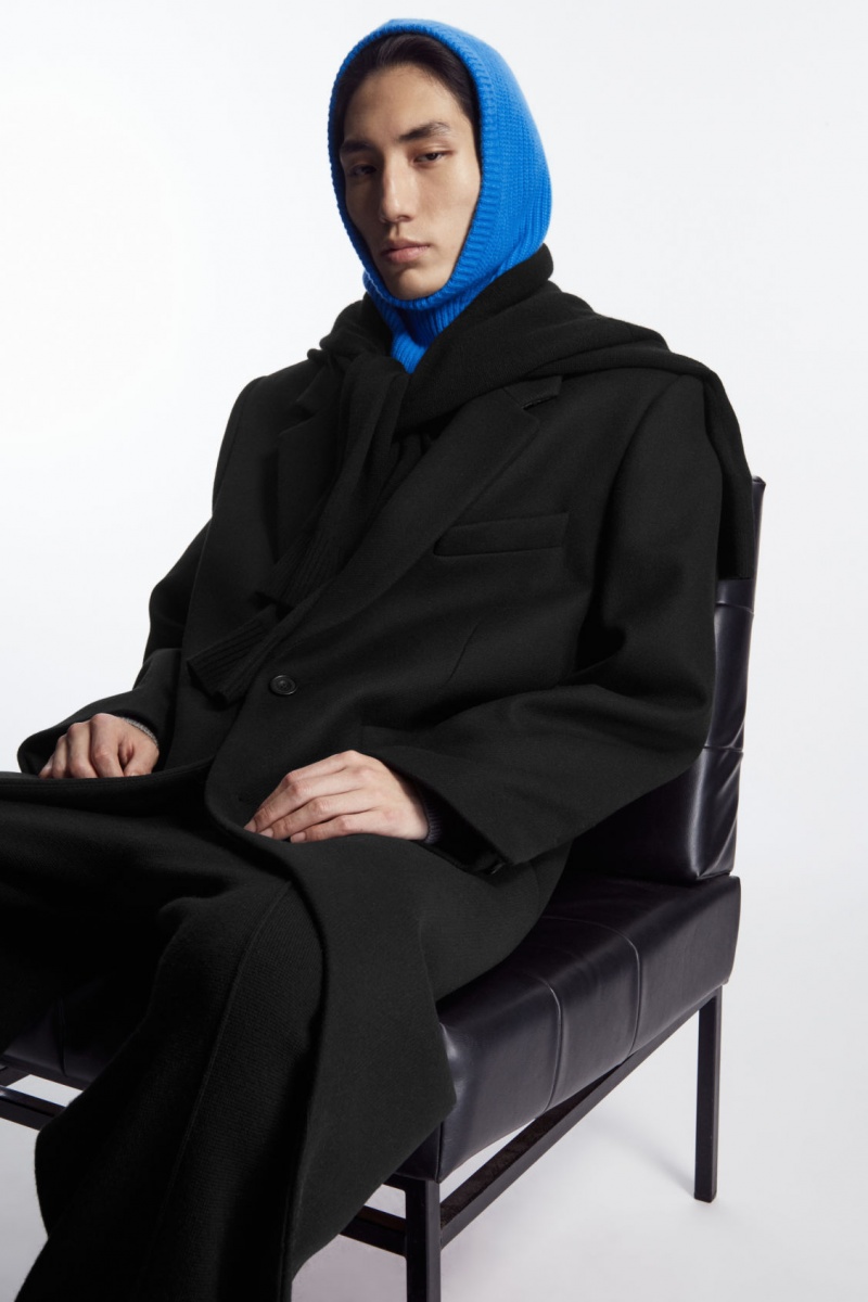 Men\'s COS Cashmere Balaclava Hats Blue NZ-56WEMPFIA