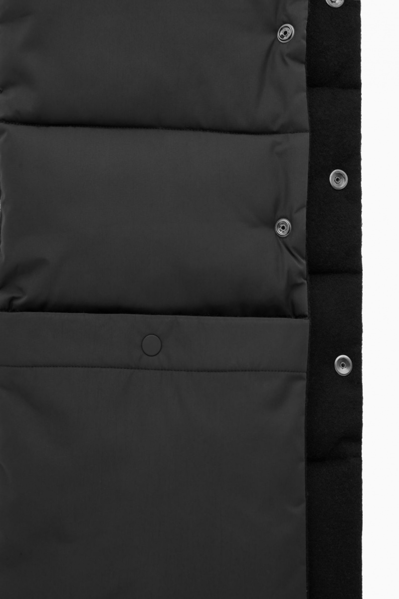 Men's COS Convertible Padded Scarf Black NZ-27BIMFTKP