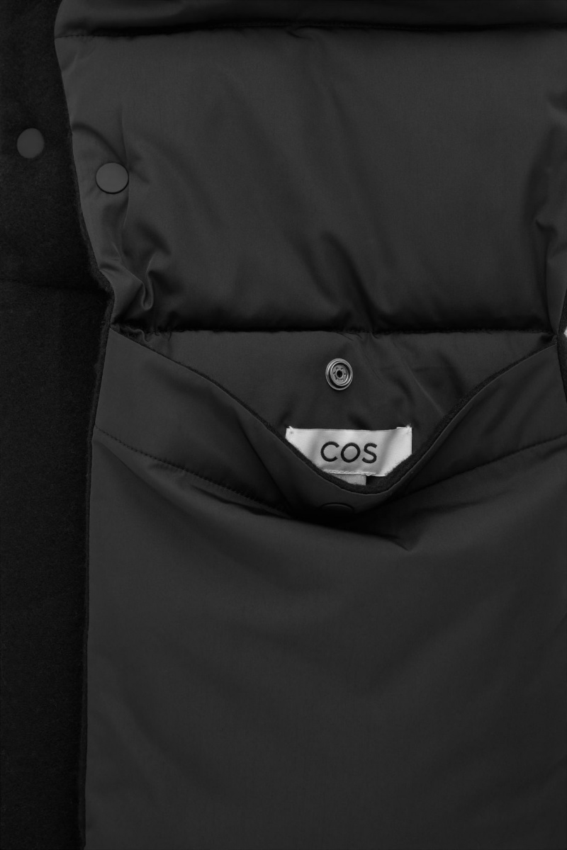 Men's COS Convertible Padded Scarf Black NZ-27BIMFTKP