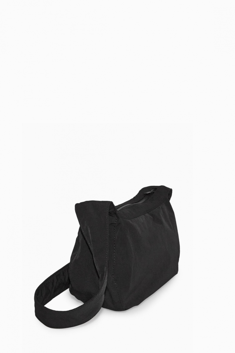Men's COS Crossbody Saddle Nylon Crossbody Bag Black NZ-68NEYFPXB
