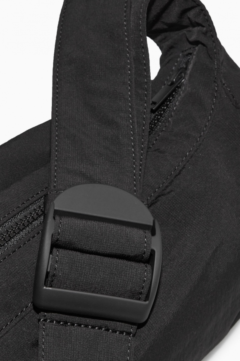 Men's COS Crossbody Saddle Nylon Crossbody Bag Black NZ-68NEYFPXB