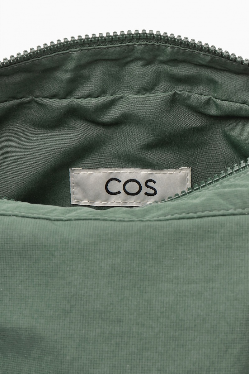 Men's COS Crossbody Saddle Nylon Crossbody Bag Dark Green NZ-76KSIBNTX