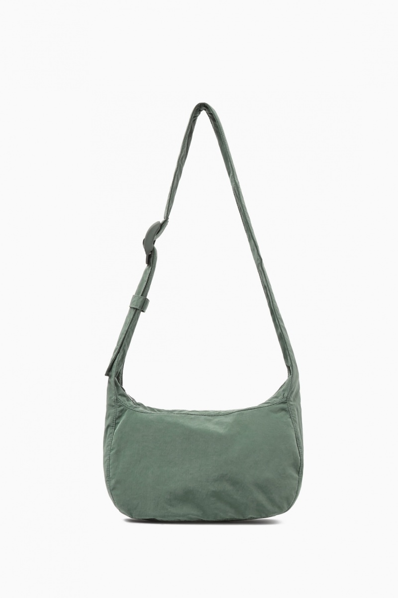 Men's COS Crossbody Saddle Nylon Crossbody Bag Dark Green NZ-76KSIBNTX