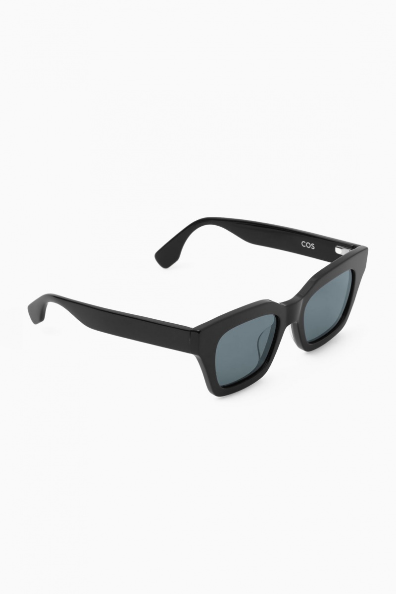 Men's COS D-Frame Sunglasses Black NZ-60FASYZDH