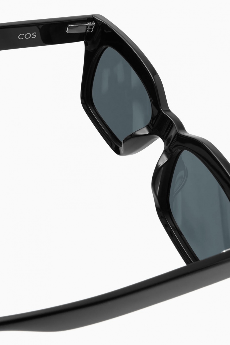 Men's COS D-Frame Sunglasses Black NZ-60FASYZDH