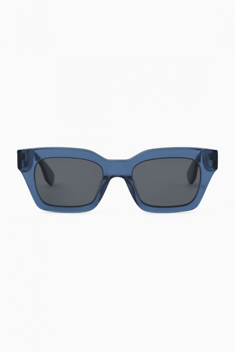 Men's COS D-Frame Sunglasses Blue NZ-26ODAKLBI