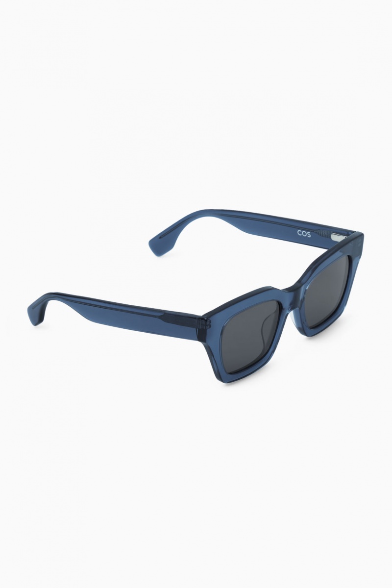 Men's COS D-Frame Sunglasses Blue NZ-26ODAKLBI