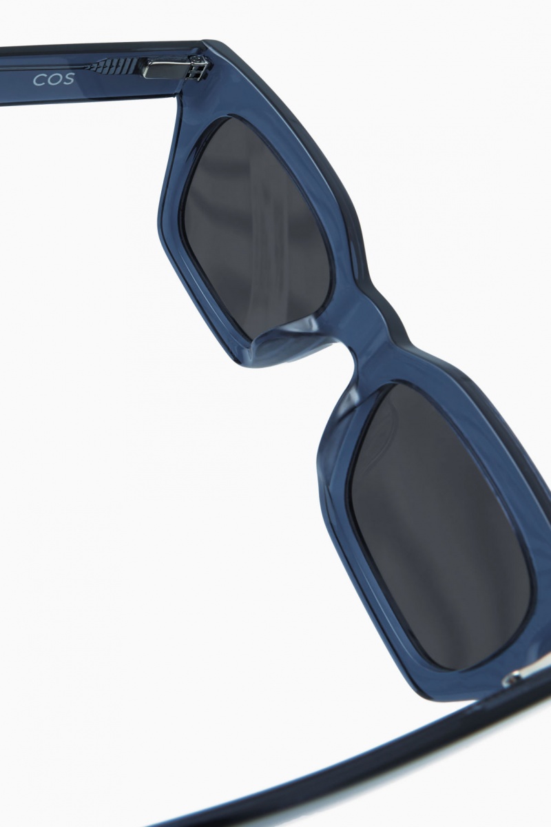 Men's COS D-Frame Sunglasses Blue NZ-26ODAKLBI