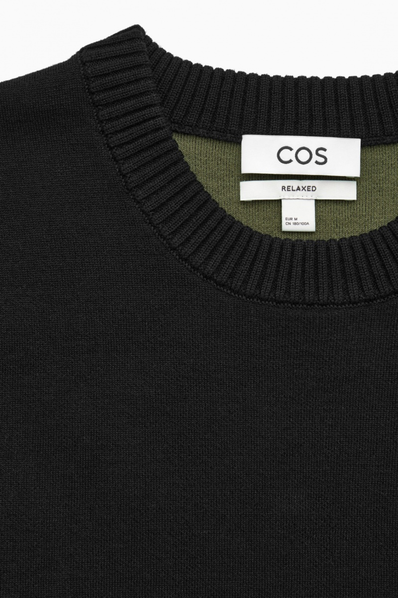 Men's COS Double-Faced Merino Wool Jumpers Black NZ-39TGMAPDL