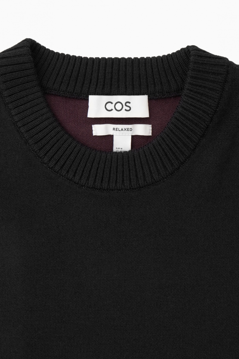 Men's COS Double-Faced Merino Wool Sweaters Black NZ-34TSHADUB