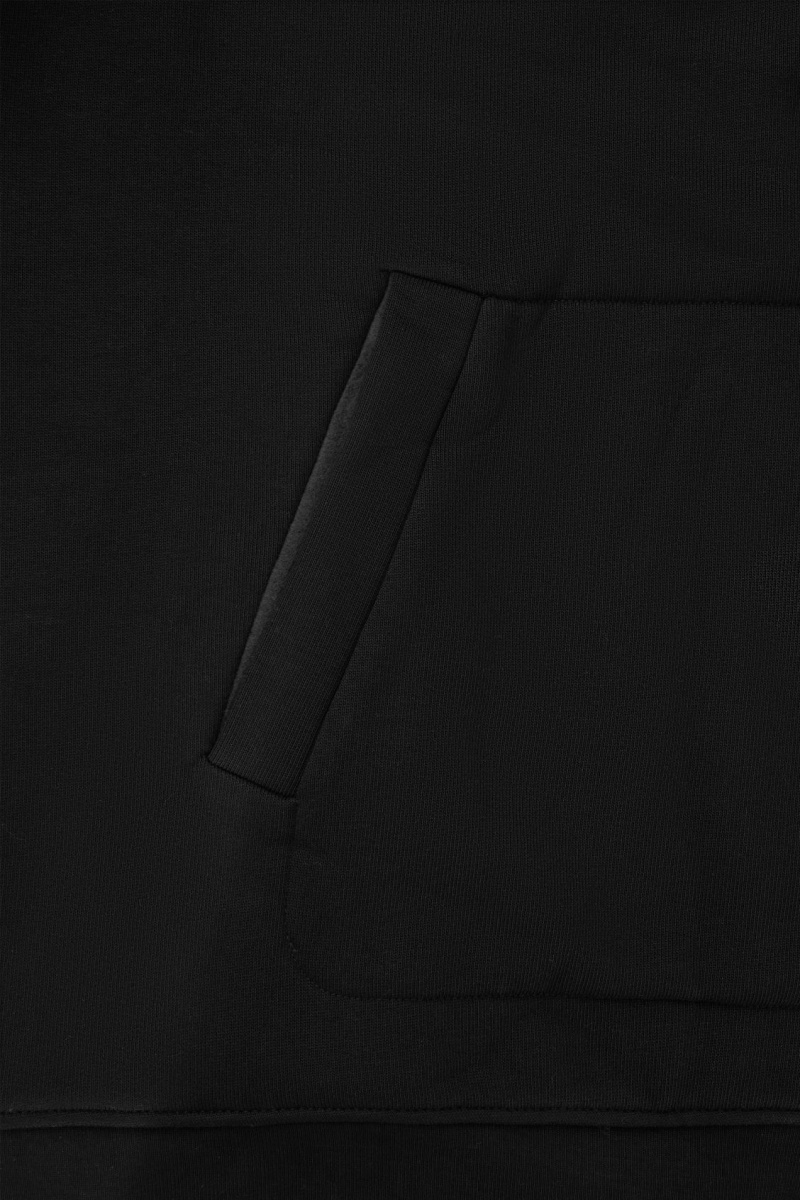 Men's COS Double-Layered Jersey Hoodie Black / Grey NZ-83QSVYGJR