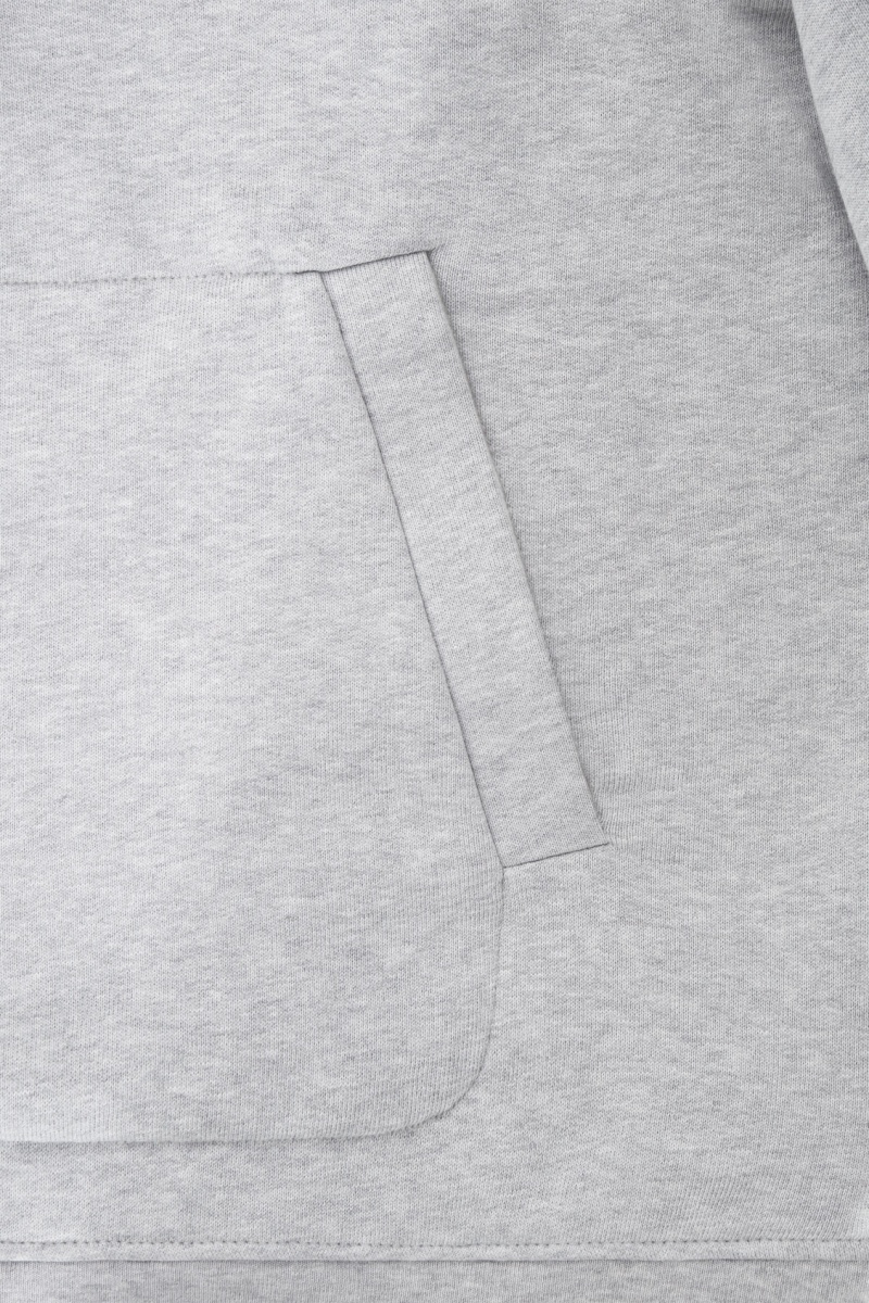 Men's COS Double-Layered Jersey Hoodie Grey / White NZ-75MLYIWGZ