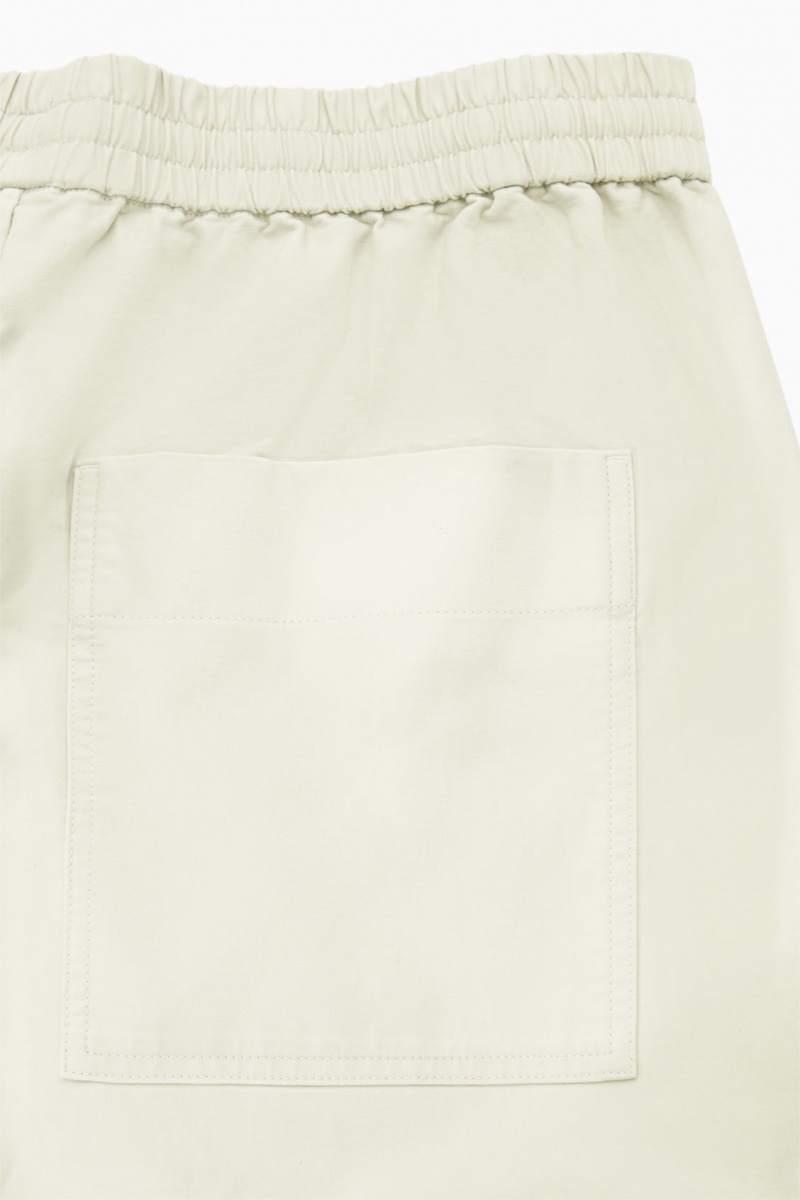 Men's COS Elasticated Twill Pants White NZ-10RYZJXLB