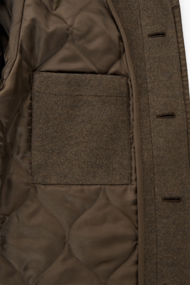Men's COS Felted Wool Jackets Brown NZ-52BCALWPD