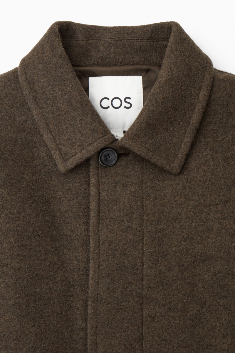 Men's COS Felted Wool Jackets Brown NZ-52BCALWPD