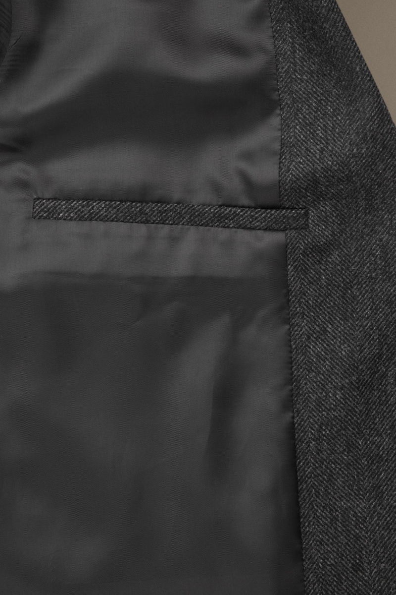 Men's COS Herringbone Wool Regular Blazer Dark Grey NZ-81IUVYODR