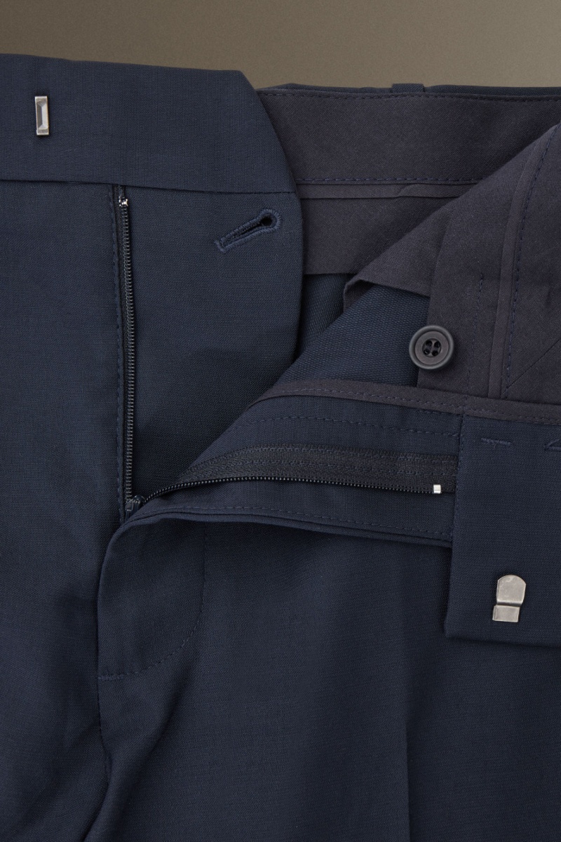 Men's COS Lightweight Wool Straight Pants Navy NZ-89PGVMZLK