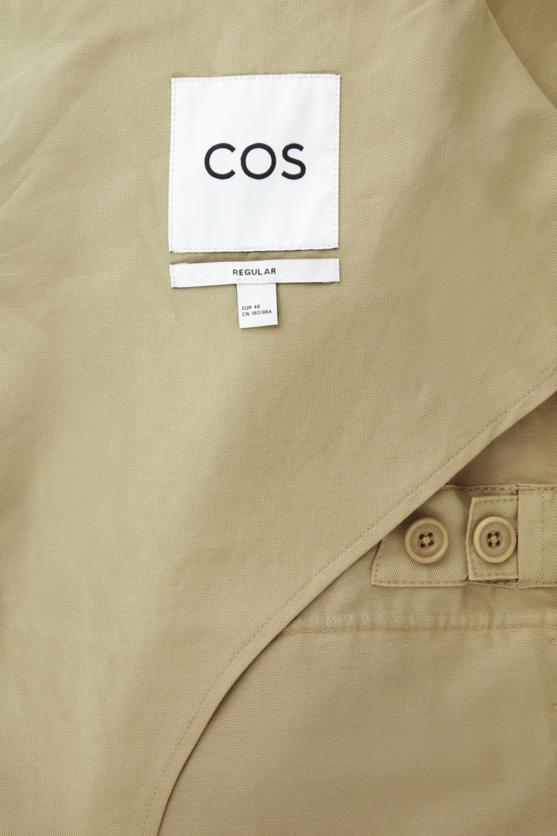 Men's COS Linen Field Jackets Beige NZ-23LWCKUYD