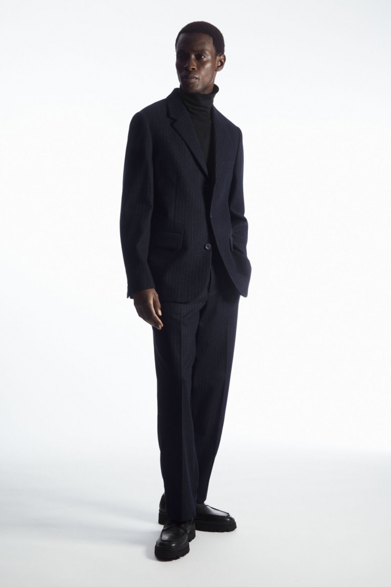 Men's COS Merino Wool Turtleneck Sweaters Black NZ-76GSKURON