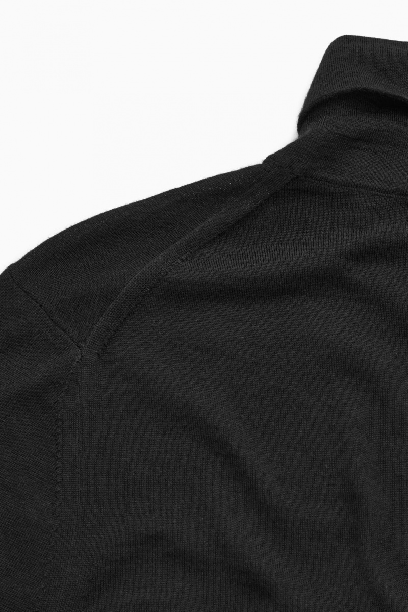 Men's COS Merino Wool Turtleneck Sweaters Black NZ-76GSKURON