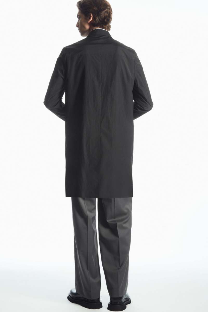 Men's COS Nylon Car Coats Black NZ-54SLHRKQY