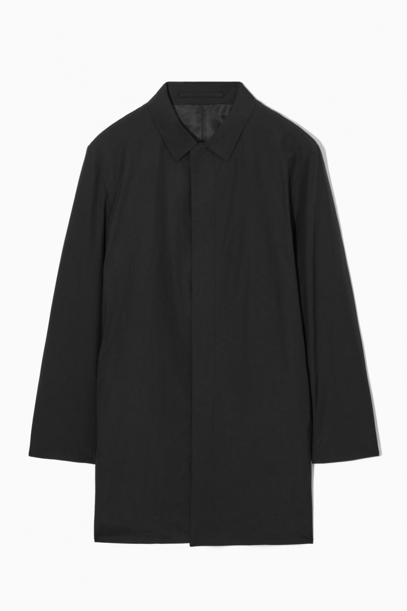Men's COS Nylon Car Coats Black NZ-54SLHRKQY