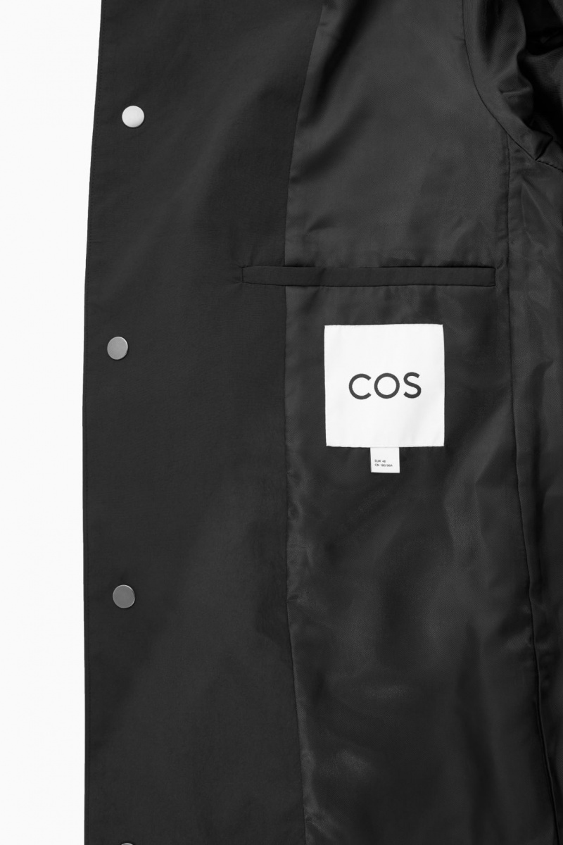 Men's COS Nylon Car Coats Black NZ-54SLHRKQY