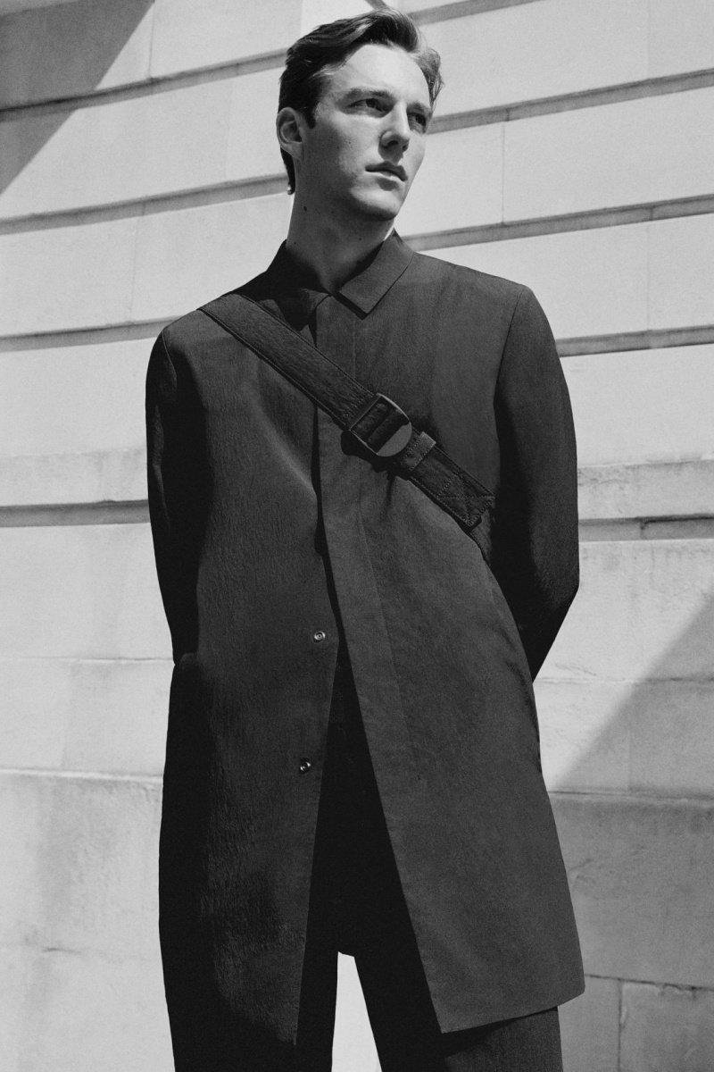 Men's COS Nylon Car Coats Black NZ-54SLHRKQY