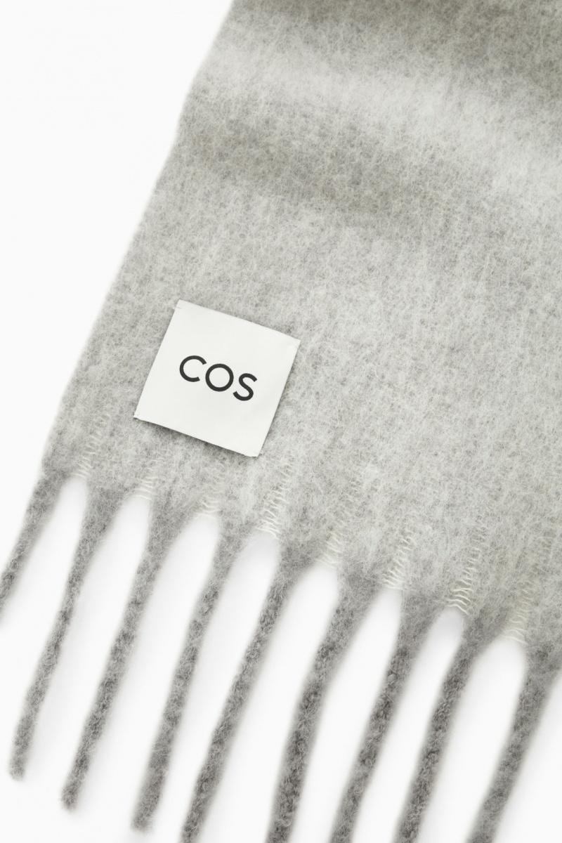Men's COS Oversized Alpaca-Blend Scarf Light Grey NZ-18ARBKYSM