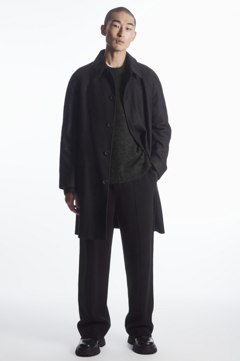 Men's COS Oversized Alpaca-Blend Sweaters Black NZ-20ADHIWOQ